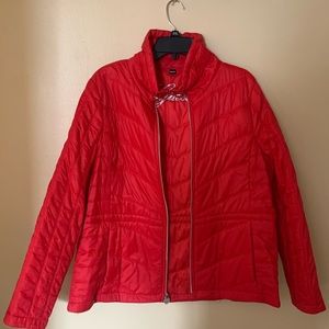 Guess down alternative short winter coat red